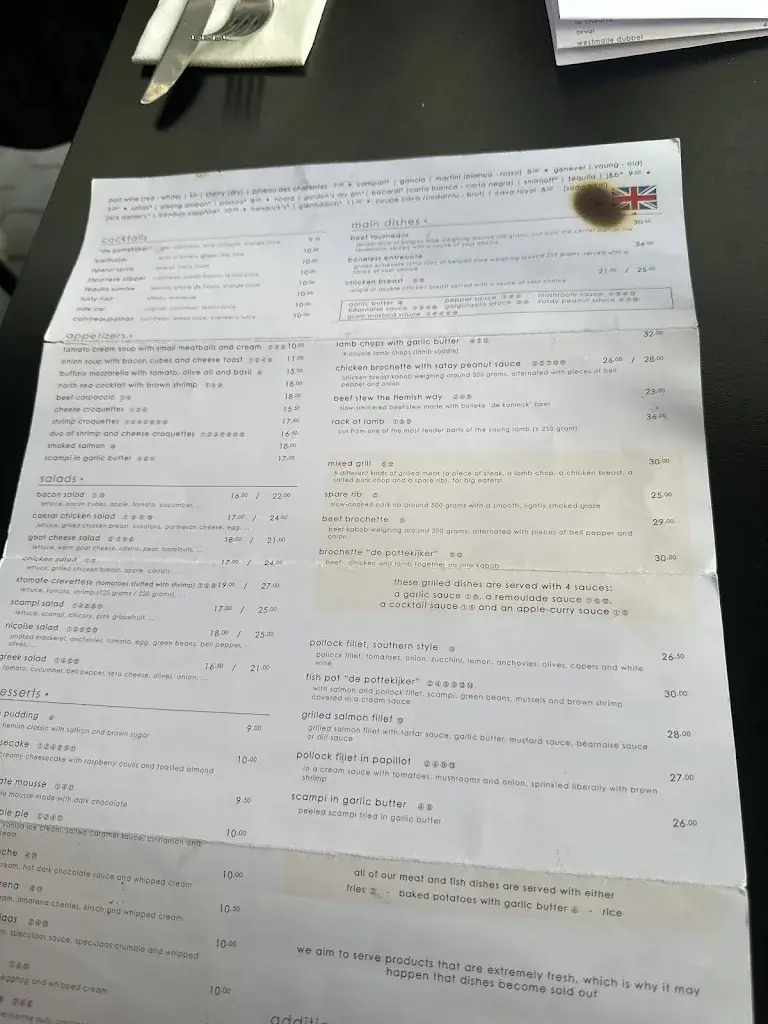 Menu_De Pottekijker_Antwerpen_imagen_4