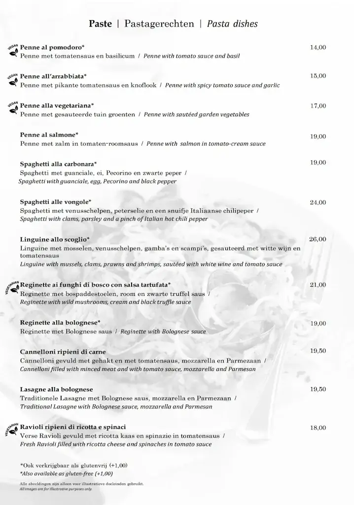 Menu_La Luna Rossa - Sint-Niklaas_Sint-Niklaas_image_1