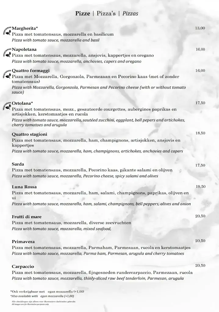 Menu_La Luna Rossa - Sint-Niklaas_Sint-Niklaas_image_4