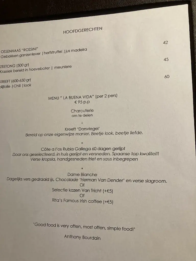 Menü_Den Dorsvlegel_Sint-Niklaas_Bild_1