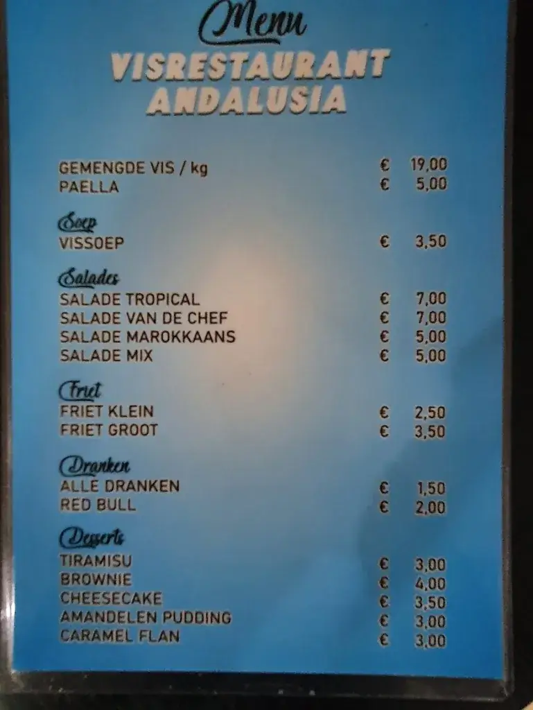 Menu_Visrestaurant Andalusia_Sint-Niklaas_imagen_1