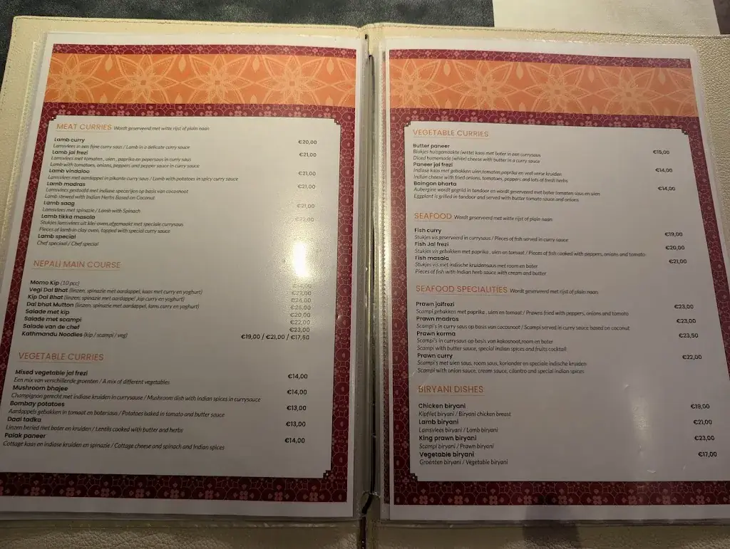 Menü_Namaste Sint-Niklaas_Sint-Niklaas_Bild_2