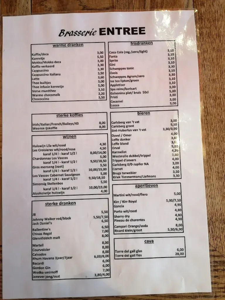 Menu_Brasserie Entrée - Sint-Niklaas_Sint-Niklaas_image_2