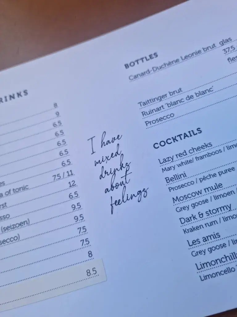 Menu_Bistro Les Amis_Torhout_image_1