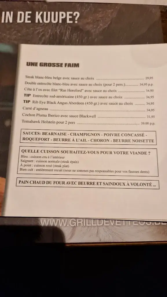 Menü_Grill De Vette Os_Veurne_Bild_1