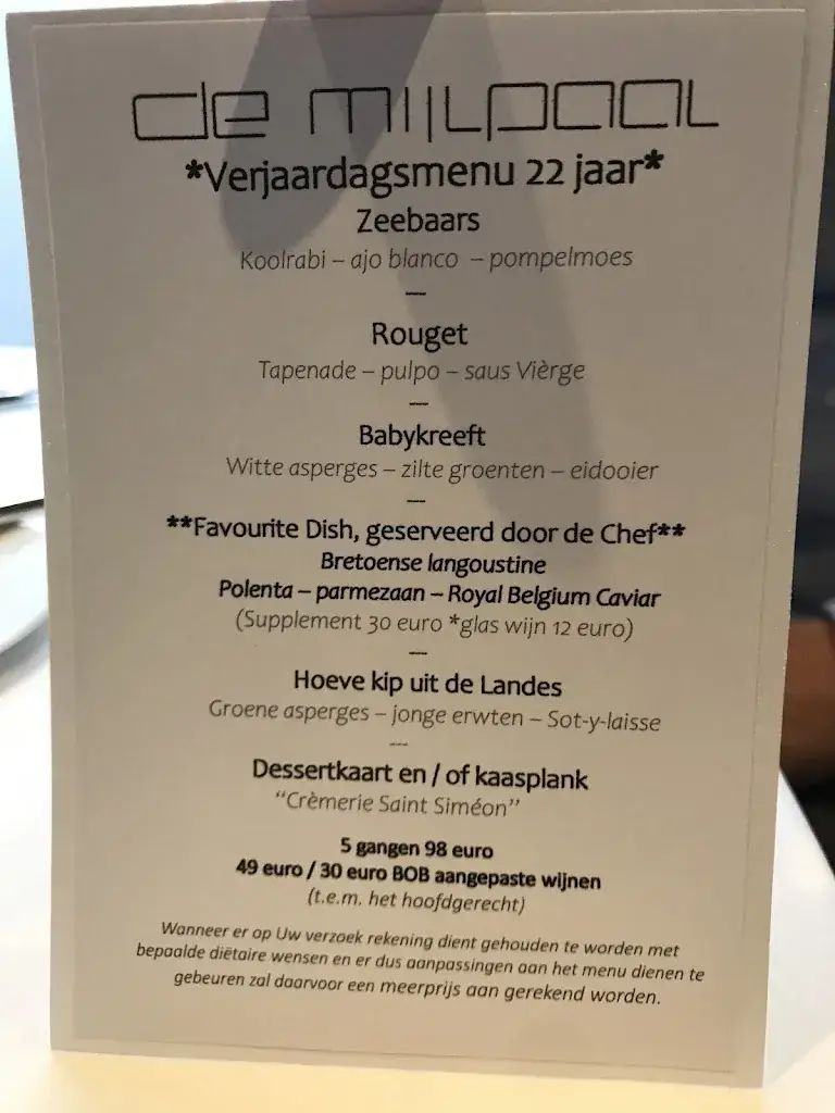 Menu_De Mijlpaal_Tongeren-Borgloon_image_1