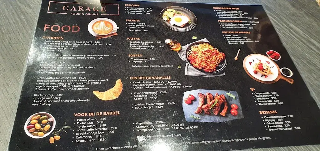 De Garage Koersel_Beringen_menu_image_1