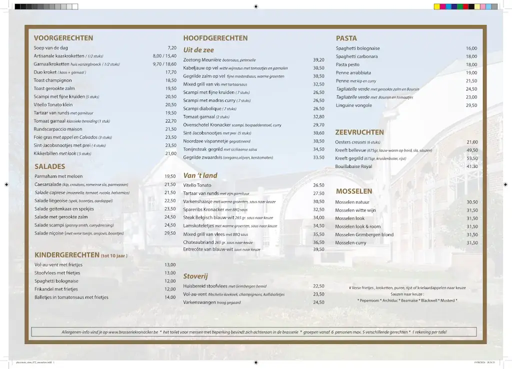 Menu_Brasserie Kronacker_Tienen_image_1