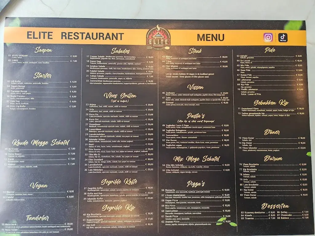 Menu_Elite Restaurant_Tienen_image_1