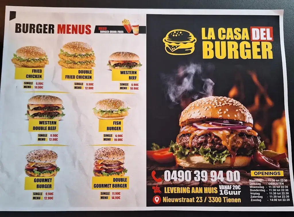 Menu_La Casa Del Burger_Tienen_image_2