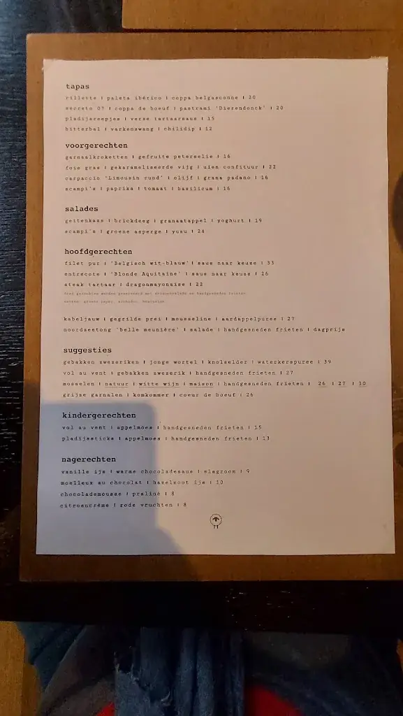 Menu_'t Verloren schaap_Wevelgem_image_1
