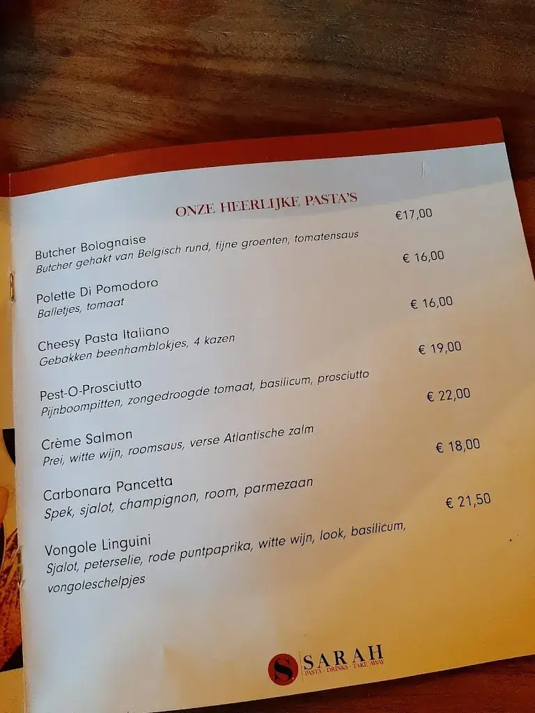 Menu_Pasta Sarah_Wetteren_image_3