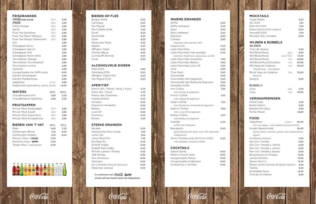 Menü_Tapas-bar Sol y Sombra_Vilvoorde_Bild_1