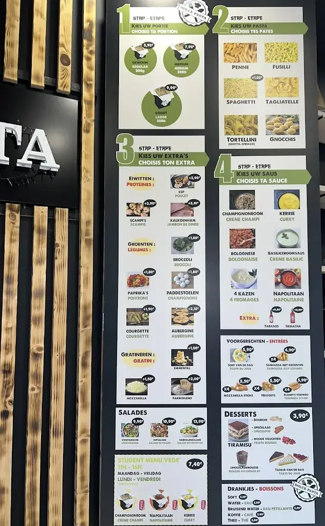 Menü_Dolce Pasta Vilvoorde_Vilvoorde_Bild_1