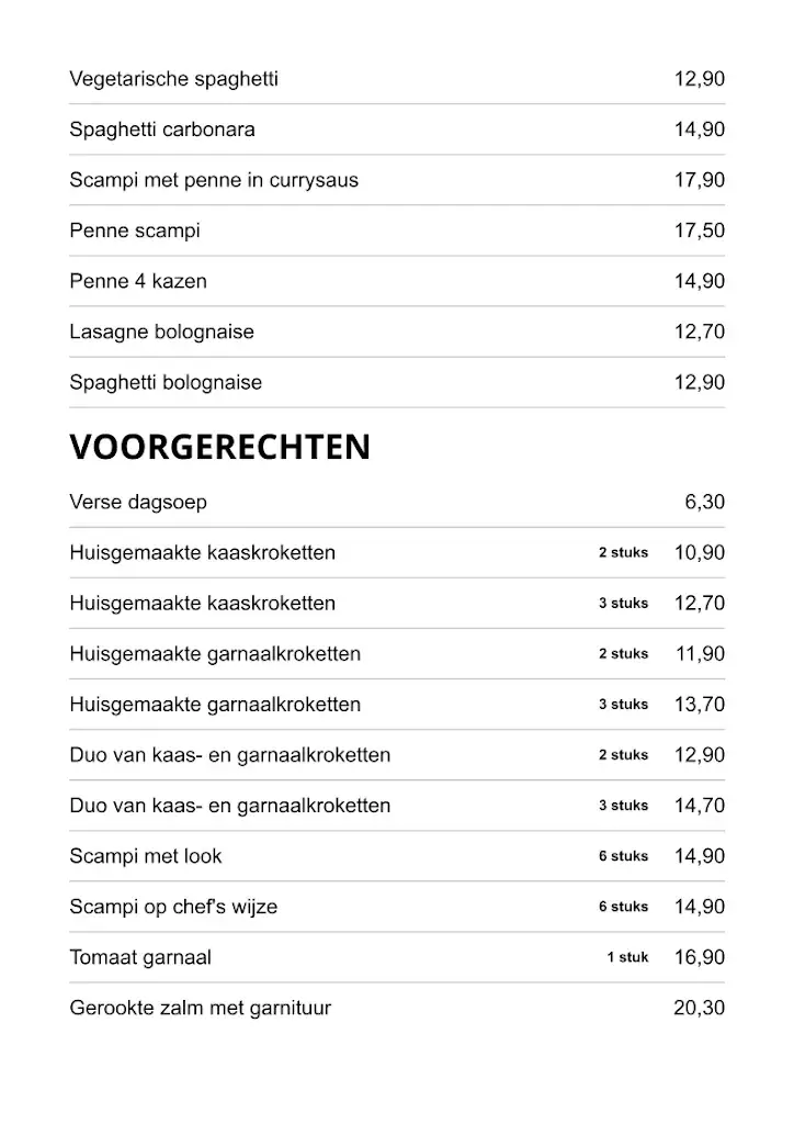 Menu_De Koning van Spanje - Vilvoorde_Vilvoorde_image_2