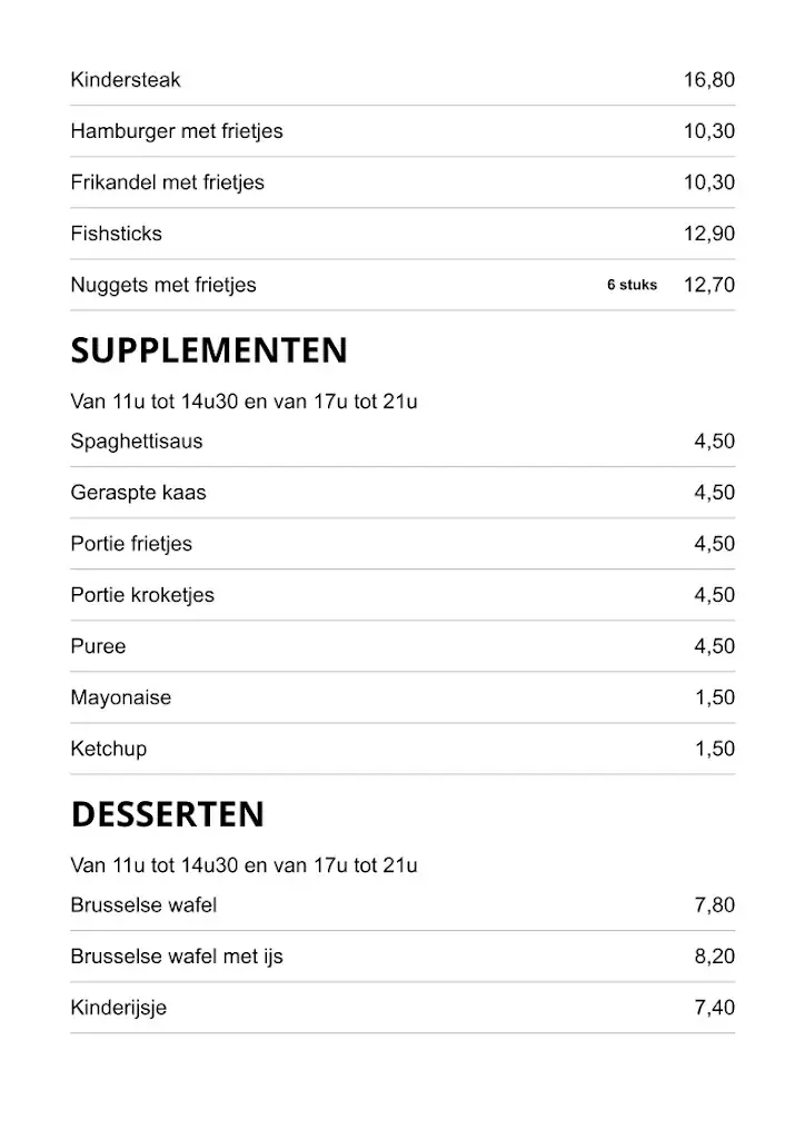 Menu_De Koning van Spanje - Vilvoorde_Vilvoorde_image_3