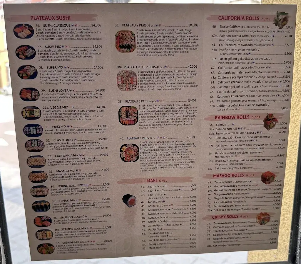 Menu_Kamii Sushi_Vilvoorde_image_1