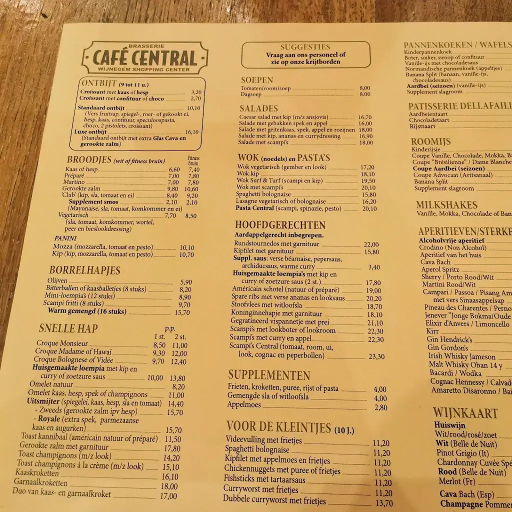 Menü_Café Central_Wijnegem_Bild_1