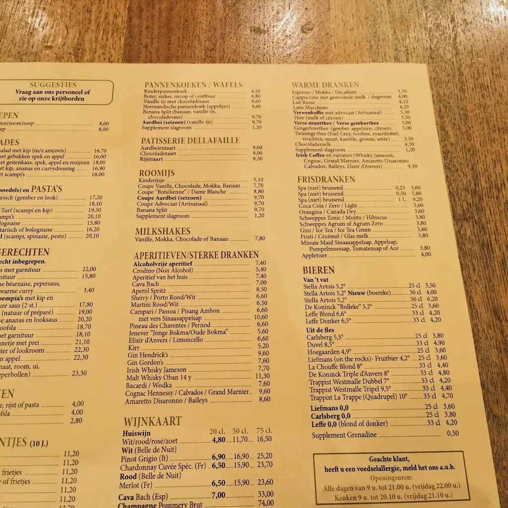 Menü_Café Central_Wijnegem_Bild_2