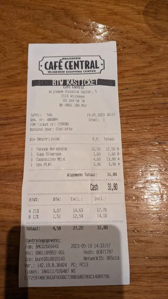 Palak Bhansali_Café Central_Wijnegem_Bewertung