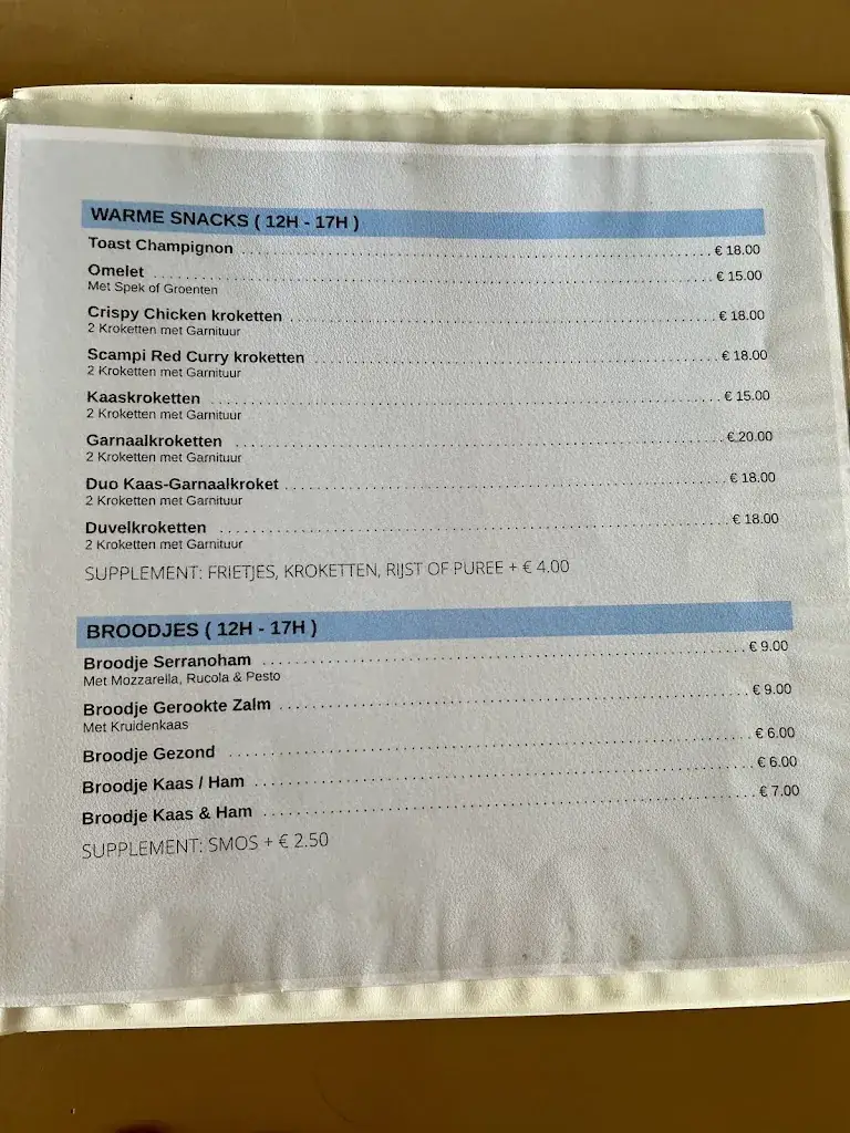 Menu_Bistro The Boathouse_Willebroek_image_4