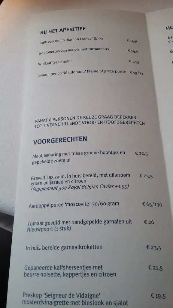 Menu_Restaurant BAR BULOT ZEDELGEM_Zedelgem_image_3