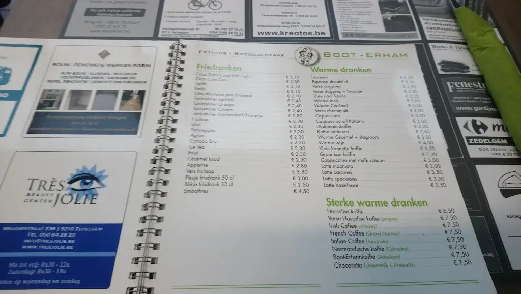 Menü_De Boot-Erham_Zedelgem_Bild_1