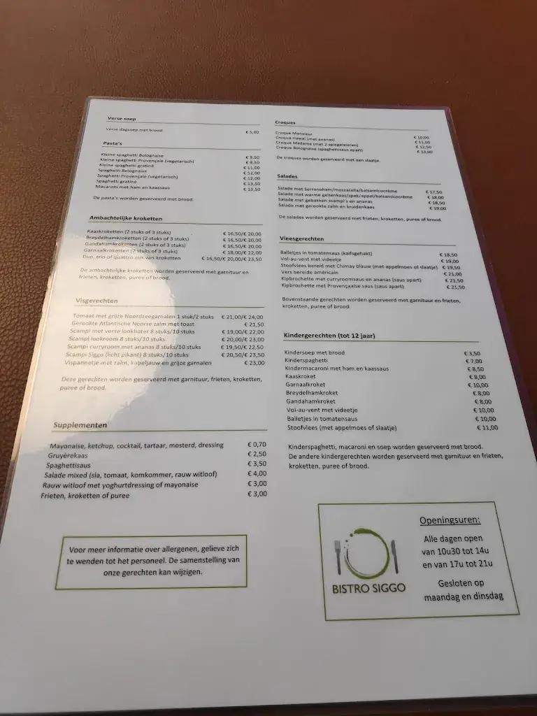 Menü_Bistro Siggo_Kruisem_Bild_1