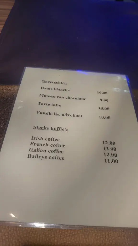 Menü_The Blue Lobster Zeebrugge_Brugge_Bild_1