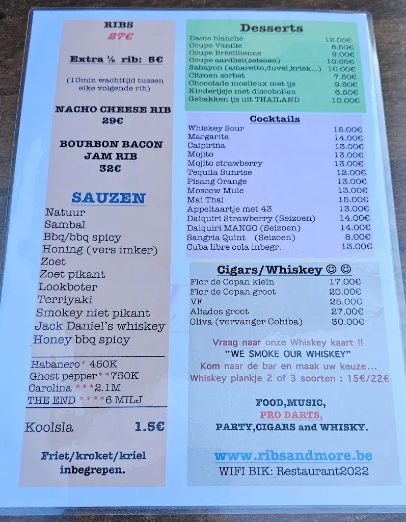 Menu_Ribs and More_Zemst_imagen_2