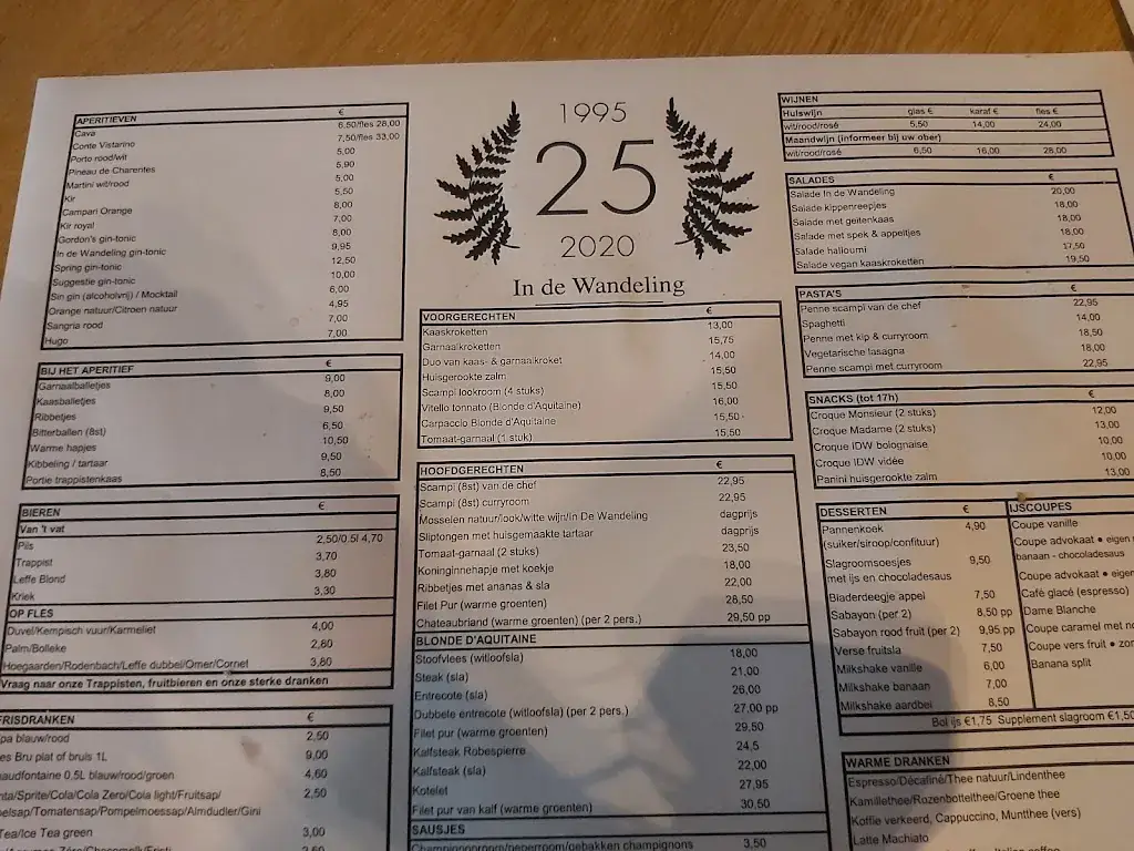 Menü_In de Wandeling_Zoersel_Bild_1