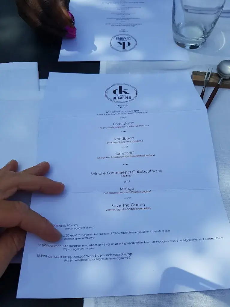 Menu_Restaurant De Karper_Zulte_image_1