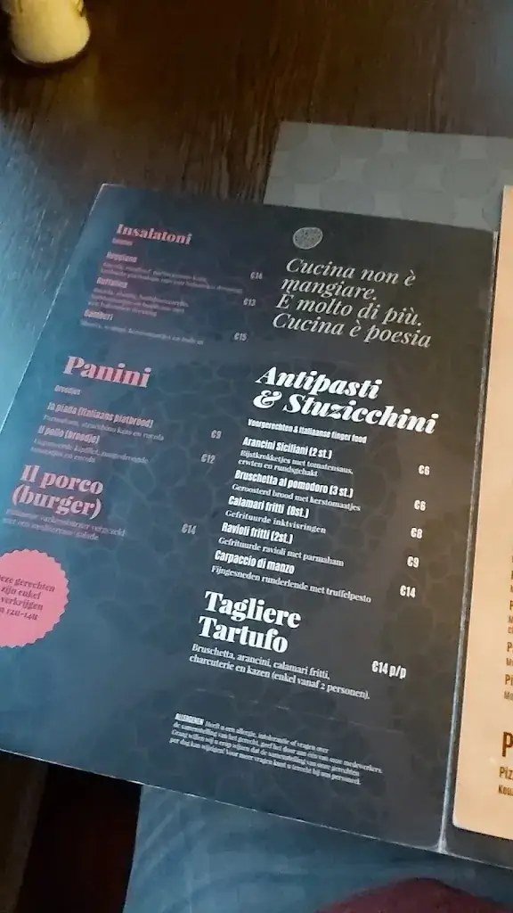 Menu_Tartufo Italian Food Bar_Zonhoven_image_1