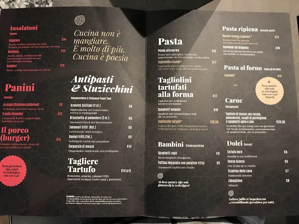 Menu_Tartufo Italian Food Bar_Zonhoven_image_4