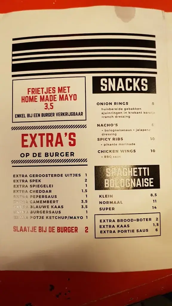 Menü_Levi's Burgers_Zottegem_Bild_2