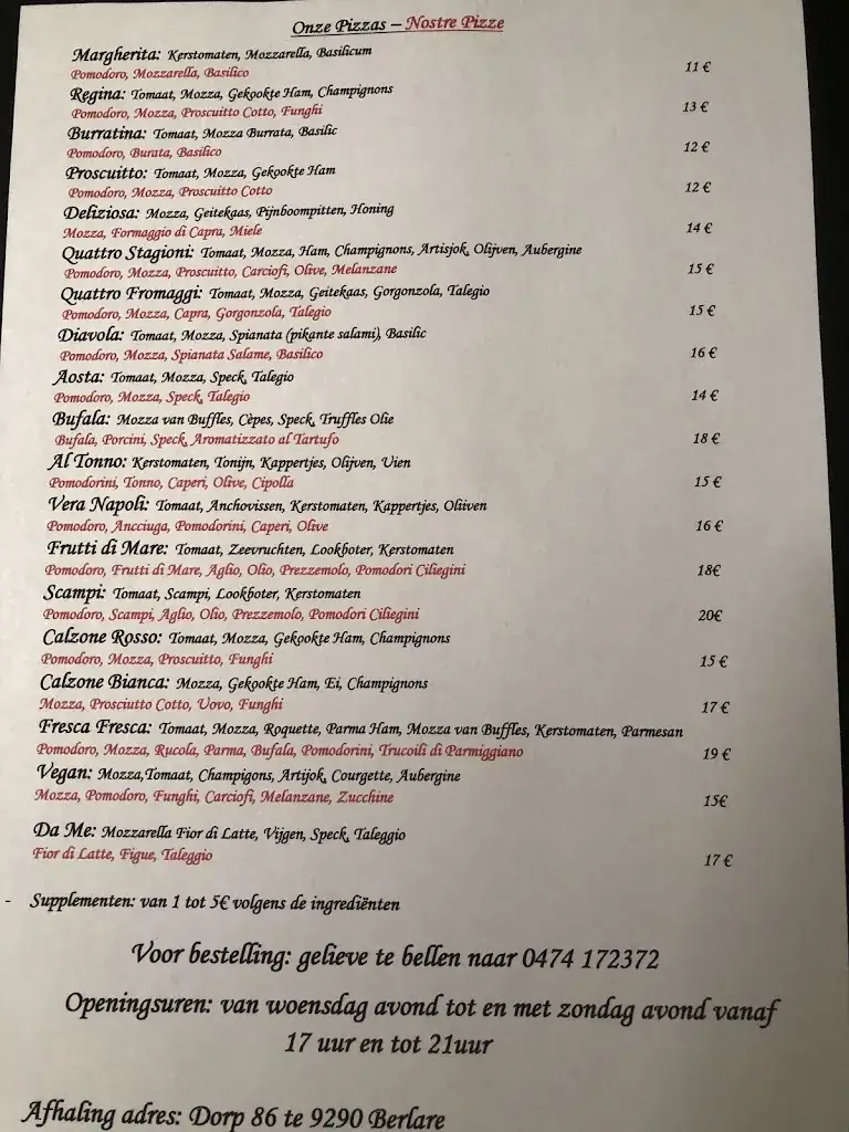 Menu_Ristorante Brunello _Berlare_image_2