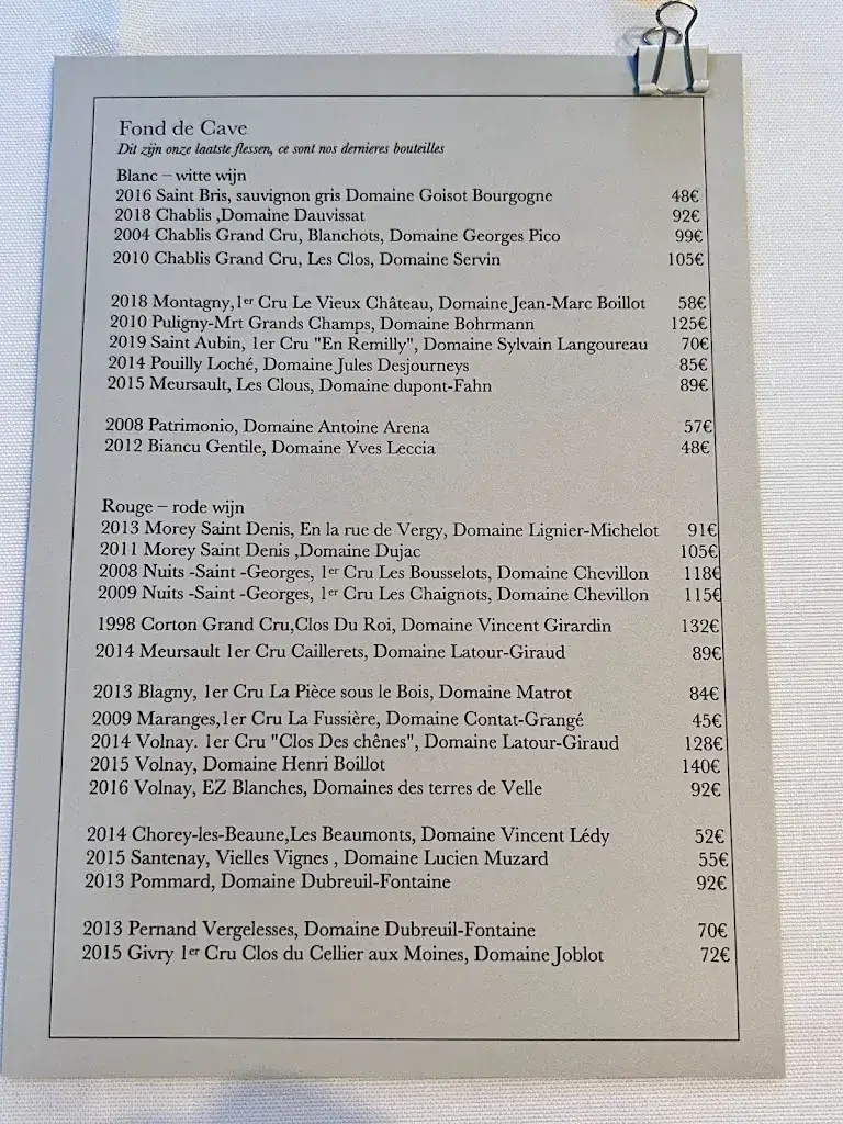 Menu_L'Envie_Zwevegem_imagen_1