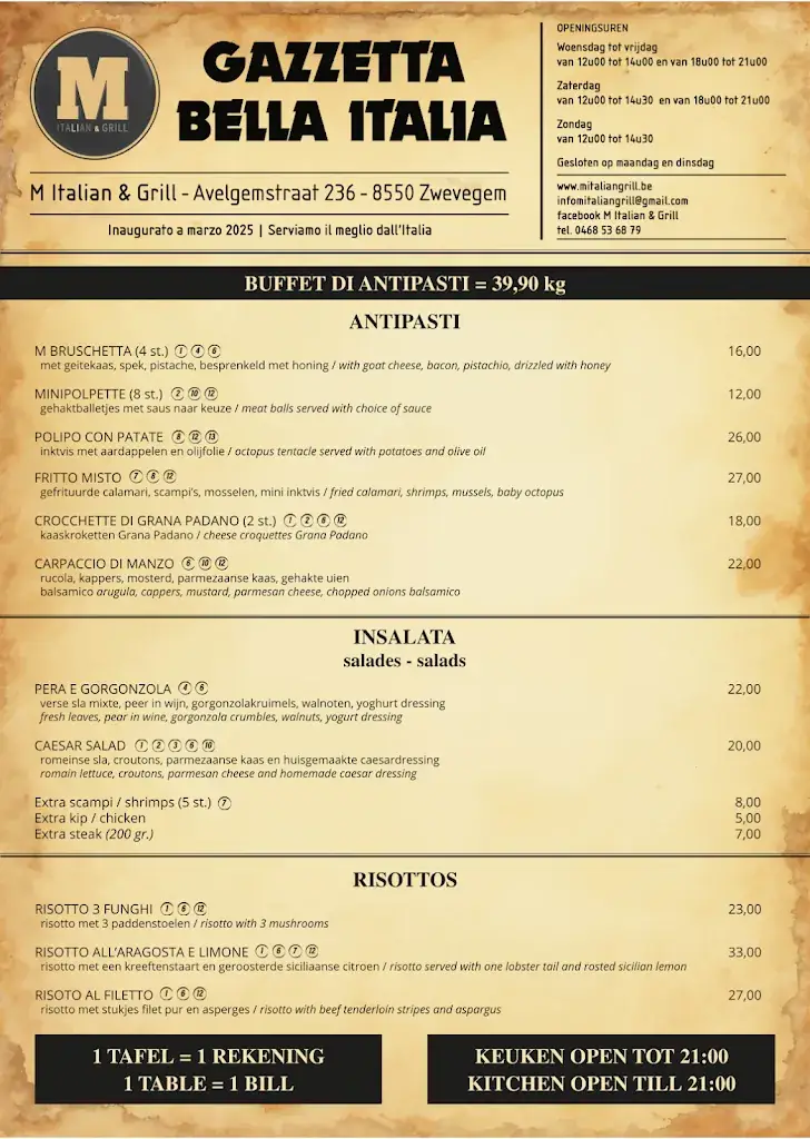 Menu_M Italian & Grill_Zwevegem_image_3