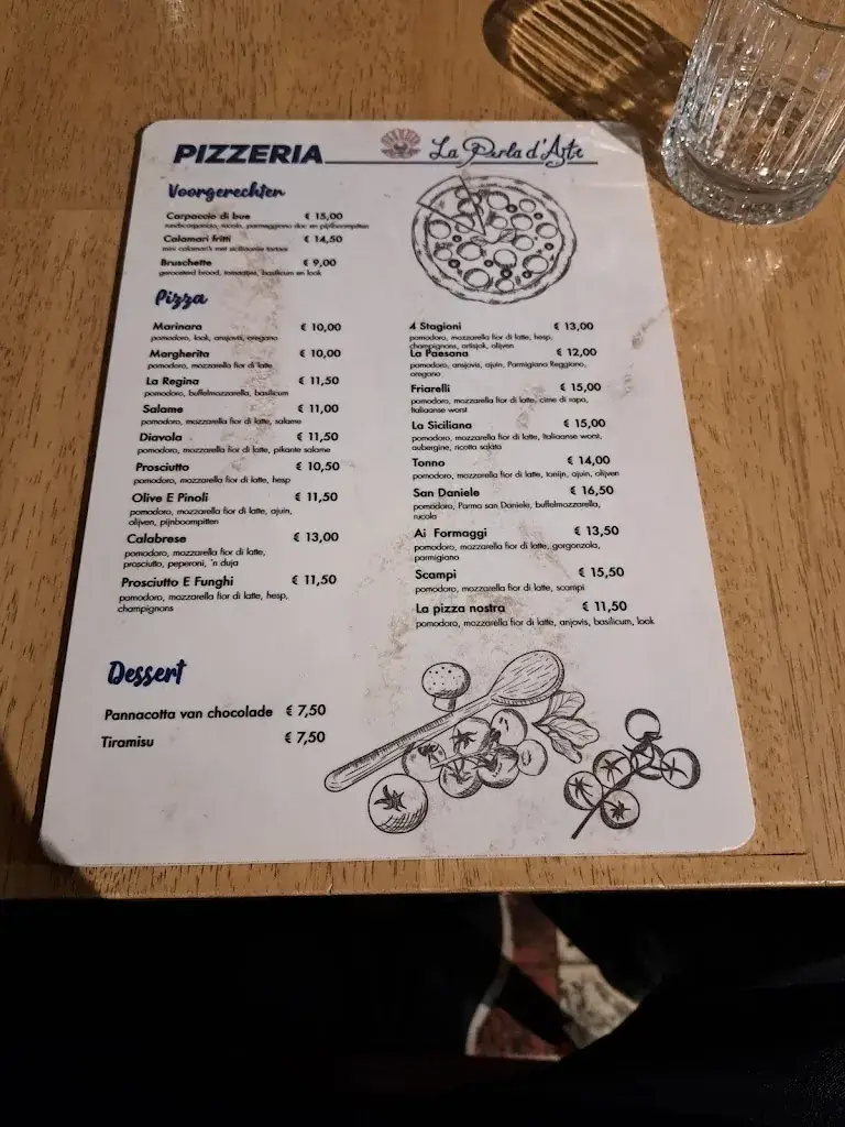 Menu_La Perla d'Arte_Zutendaal_image_1