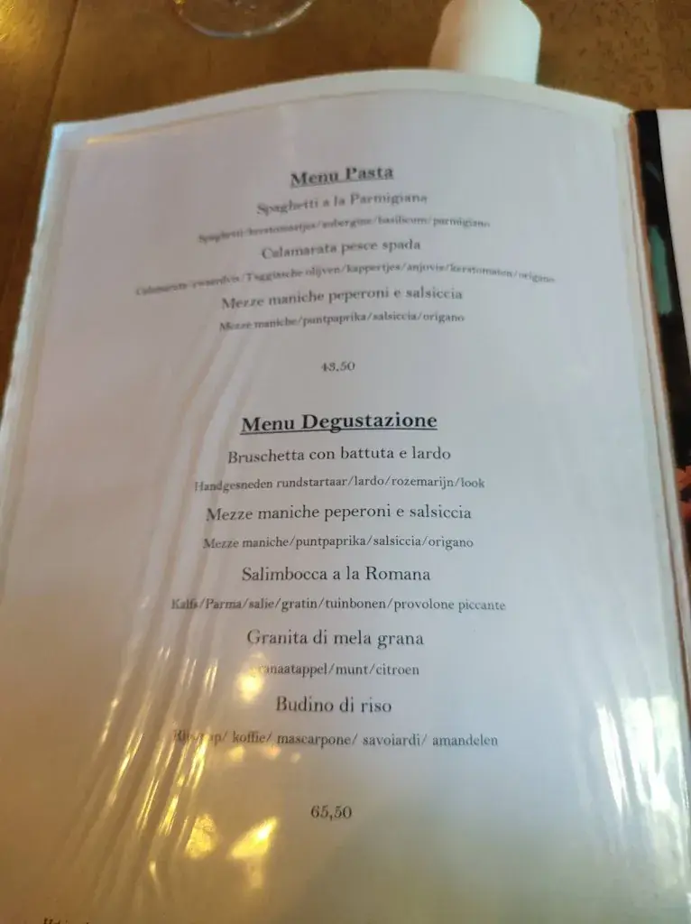 Menu_La Perla d'Arte_Zutendaal_image_2