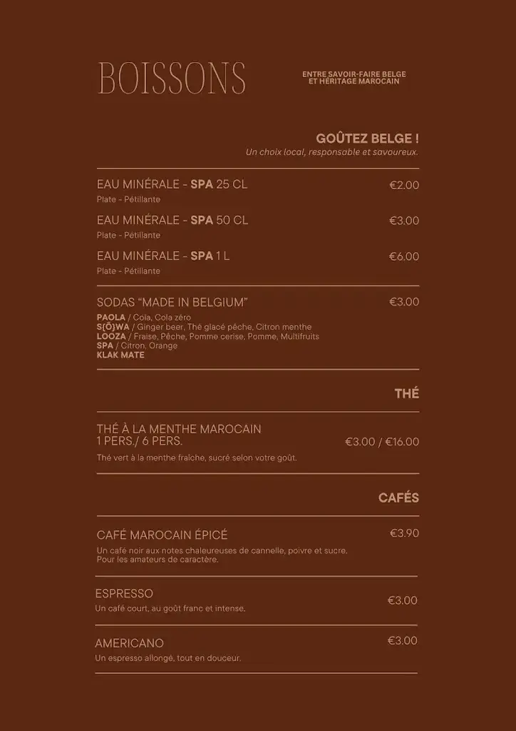 Menu_Maison Mauresque_Aywaille_image_3