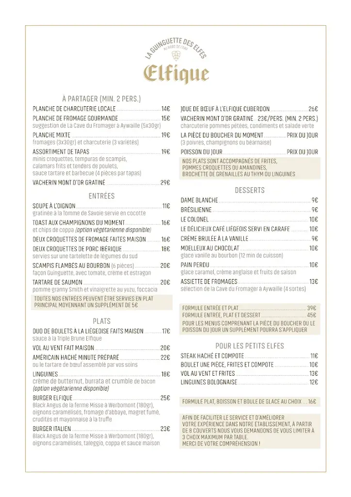 Menu_La Guinguette des Elfes - Restaurant_Aywaille_image_3