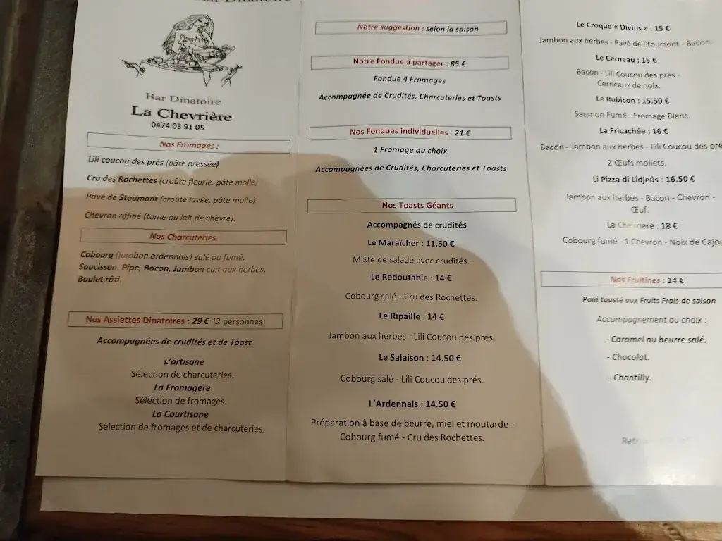 Menu_La Chevrière_Aywaille_image_2