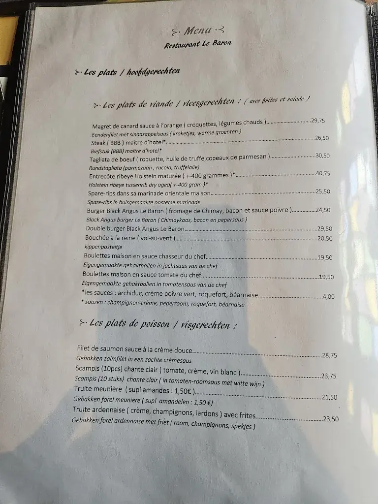 Menu_Brasserie - Restaurant Le Baron_Stavelot_image_3