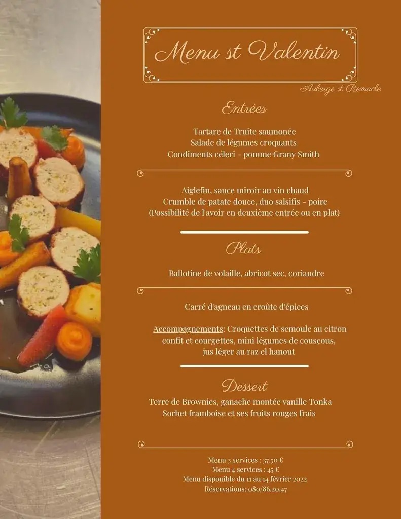 Menu_Auberge Saint-Remacle_Stavelot_image_3