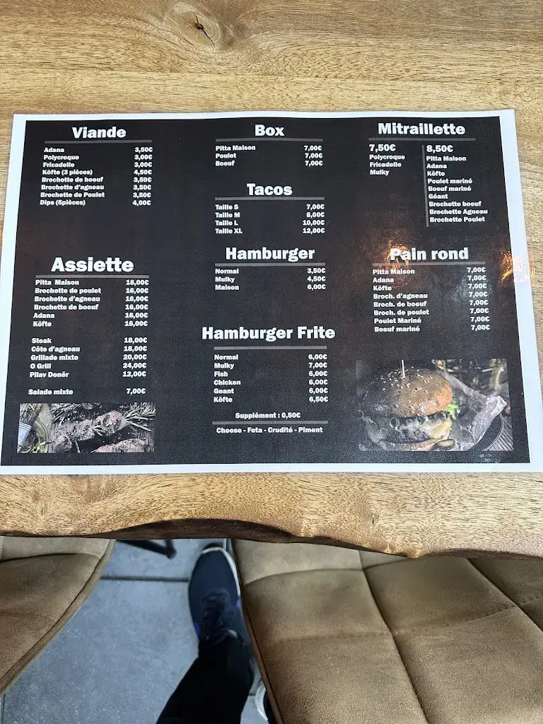 Menu_OGRILL Bar&grillade_Aiseau-Presles_imagen_1