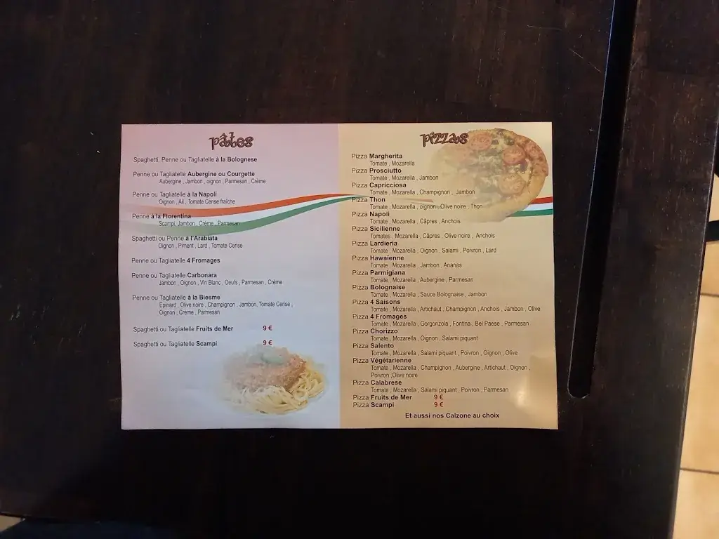 Menu_Pizzeria La Biesme_Aiseau-Presles_imagen_1