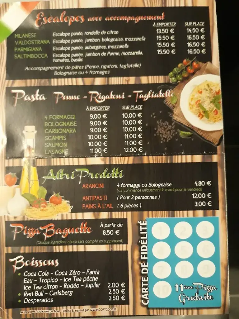 Menu_Pizzeria Da Moreno et Giu_Aiseau-Presles_image_2
