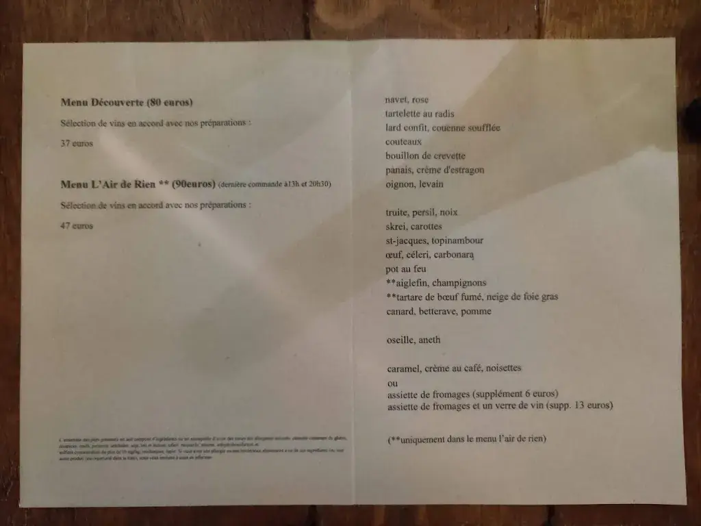 Menu_L’Air de Rien_Esneux_image_4