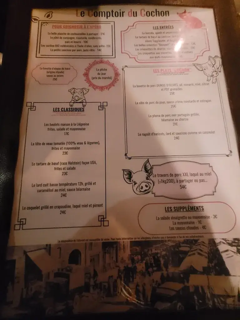 Menü_Le comptoir du cochon_Comblain-au-Pont_Bild_2